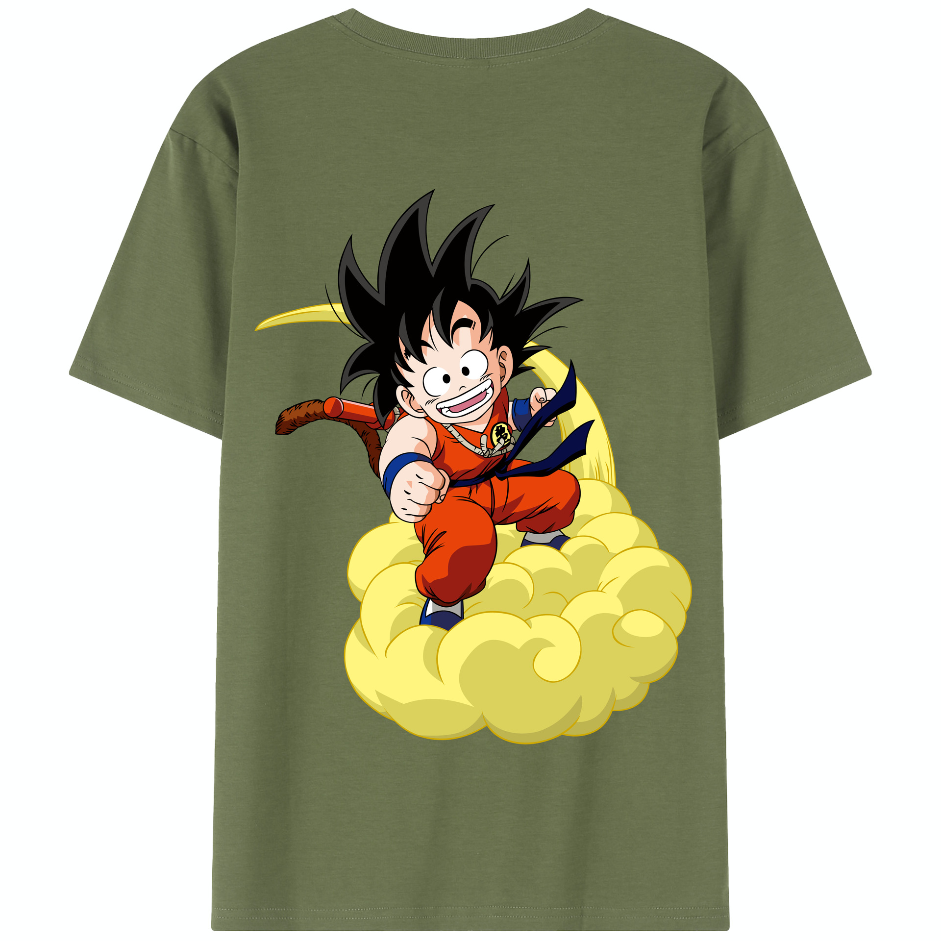 （画像用） ドラゴンボール 孫悟空（そん ごくう）Son Goku カカロット DRAGON BALL Kakarotto 綿100％半袖Tシャツ（背面プリント）